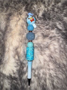 Donald Doorable Blue Beaded Pen with Cute Character Top